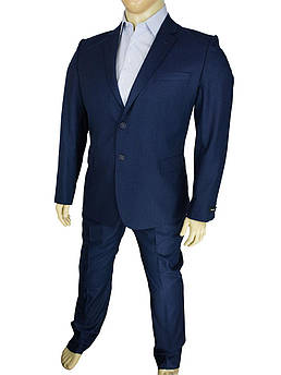 Однотонний класичний костюм в синьому кольорі Daniel Perry C: 340 # 3 Blue