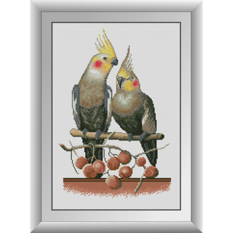 Набір алмазної мозаїки На гойдалці (папуги) Dream Art 30847 (33 x 49 см), фото 1