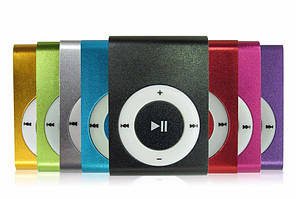 Міні MP3 плеєр алюмінієвий кліпса + вакуумні навушники + USB перехідник. Мп3 плеєр для спорту, бігу SA22V