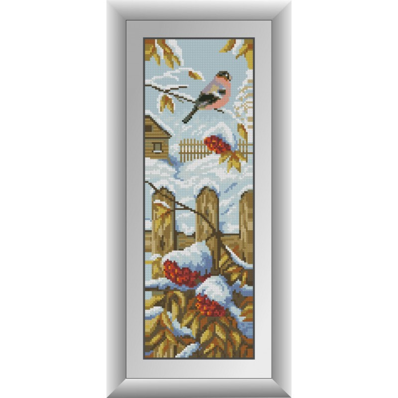 Алмазний живопис Зимовий щебет Dream Art 30844 (16 x 47 см)