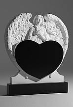 Пам’ятник гранітний Ангел з серцем No299