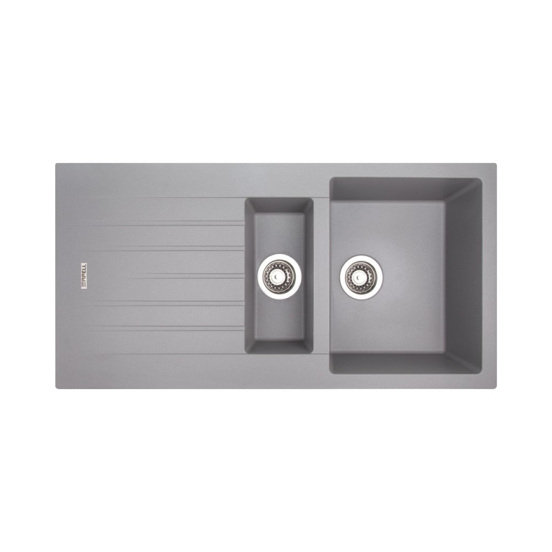 Гранітна мийка Apell Pietra Plus PTPL1002AL ALLUMINIUM 100*50