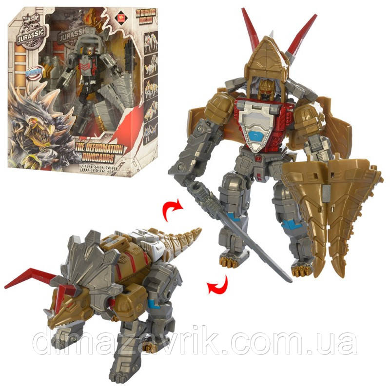 Трансформер JJ639AB 2 різновиди 17 см, робот динозавр, фото 1