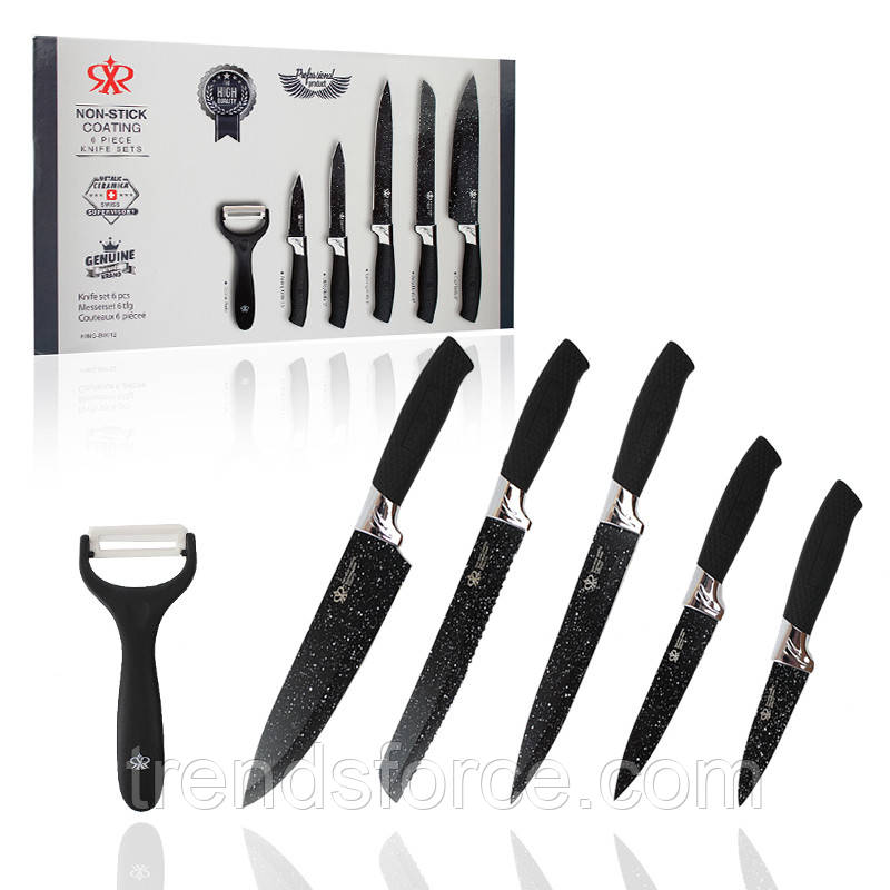 Набір металевих ножів із 6 предметів Non Stick Coating Sets 150247