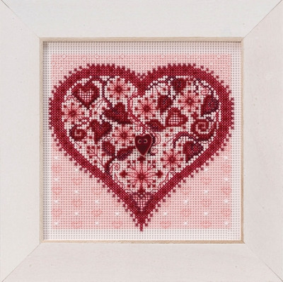 Набор для вышивки бисером "Valentine Heart//Сердце Валентинка" Mill Hill MH141912