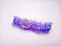 Повязочка Сорока детская фиолетовая с цветочком 0379