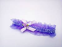 Повязочка Сорока детская фиолетовая с бантиком 0379