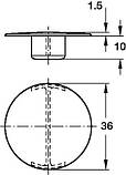 Заглушка d 35 мм пластик коричневий 260.51.196, фото 2