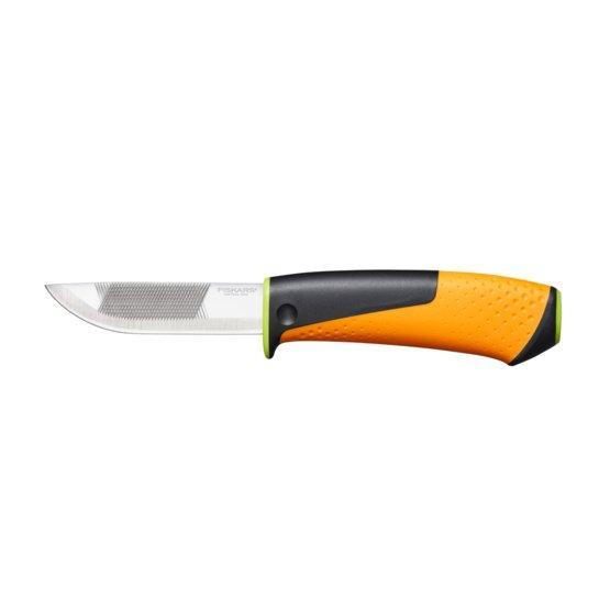 Ніж Fiskars для важких робіт з точилкою 1023619