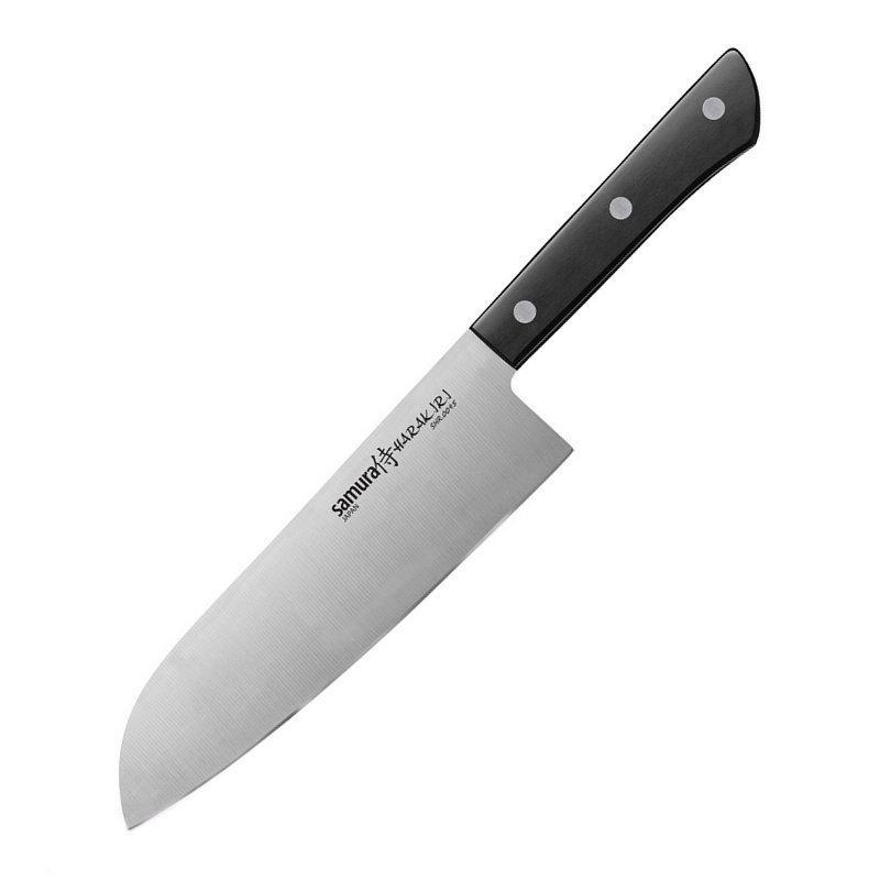 Кухонний ніж Samura Harakiri Сантоку 175 мм Black (SHR-0095)