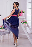 Сукня жіноча максі. Шифон. Синий 44-46 р., фото 2