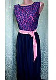 Сукня жіноча максі. Шифон. Синий 44-46 р., фото 5