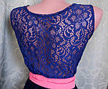 Сукня жіноча максі. Шифон. Синий 44-46 р., фото 10