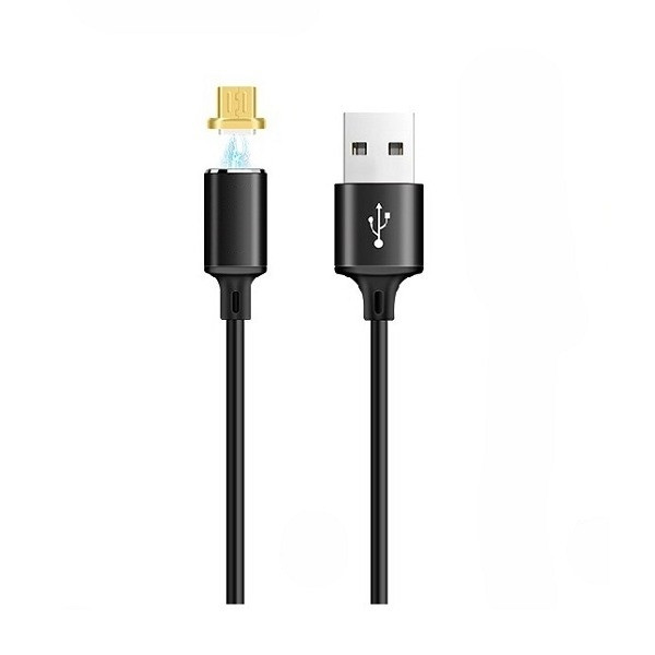 Кабель для зарядки CLIP-ON Magnetic Adsorption Micro USB (1 m) Black