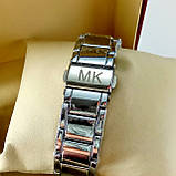 Жіночі годинники Michael Kors MK-C30 на металевому браслеті, сріблястого кольору, з білим циферблатом, з датою, фото 3