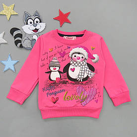 Утеплена кофта "Пінгвіни" для дівчинки. 6-12 міс