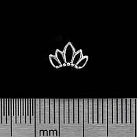 (sn-031) Сережка-гвоздик Корона (срібло, 925 проба)