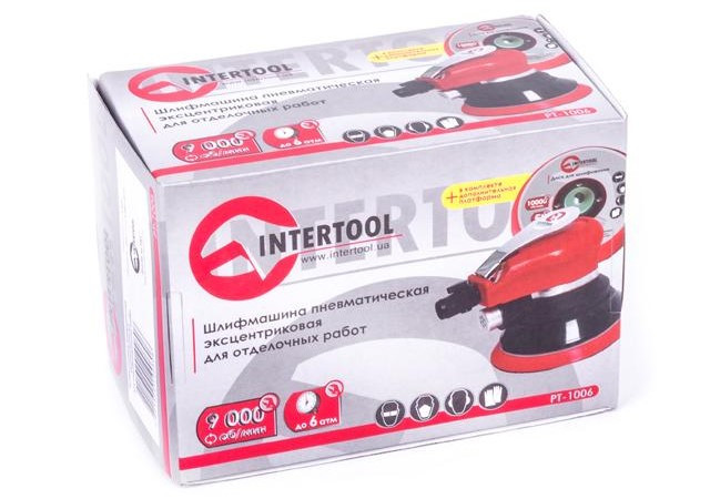 Шлифмашина пневматическая эксцентриковая INTERTOOL PT-1006 - фото 10 - id-p637617396