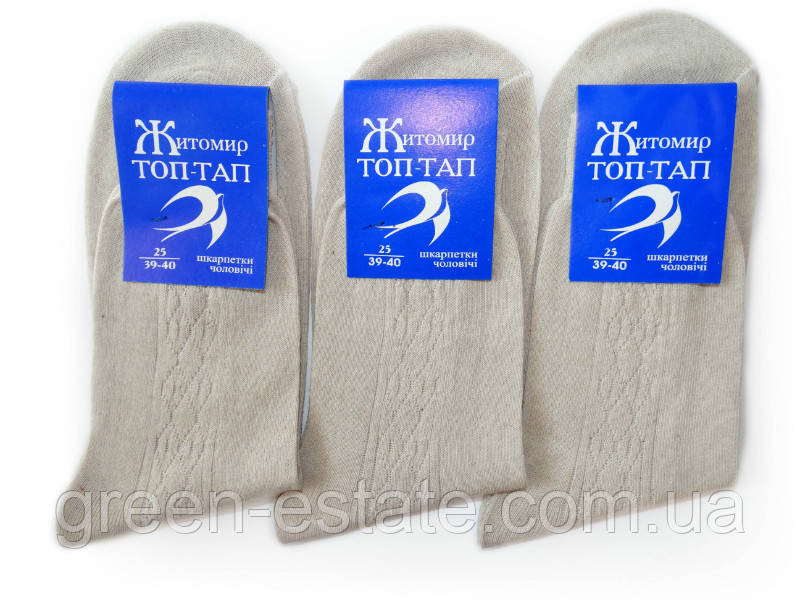 Шкарпетки чоловічі однотонні бежеві 31 р. (45-46)