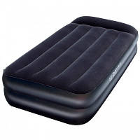 Односпальная надувная кровать Intex 64122 Pillow Rest Raised Bed (99x191x42 см) + встроенный электронасос 220V