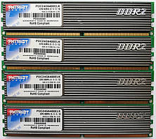 Комплект оперативної пам'яті Patriot DDR2 8Gb (4*2Gb) 800MHz PC2 6400U CL5 (PDC24G6400ELK) Б/В