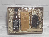 Подарочный набор сувенирного мыла Виски, слиток золота и бутерброд с икрой