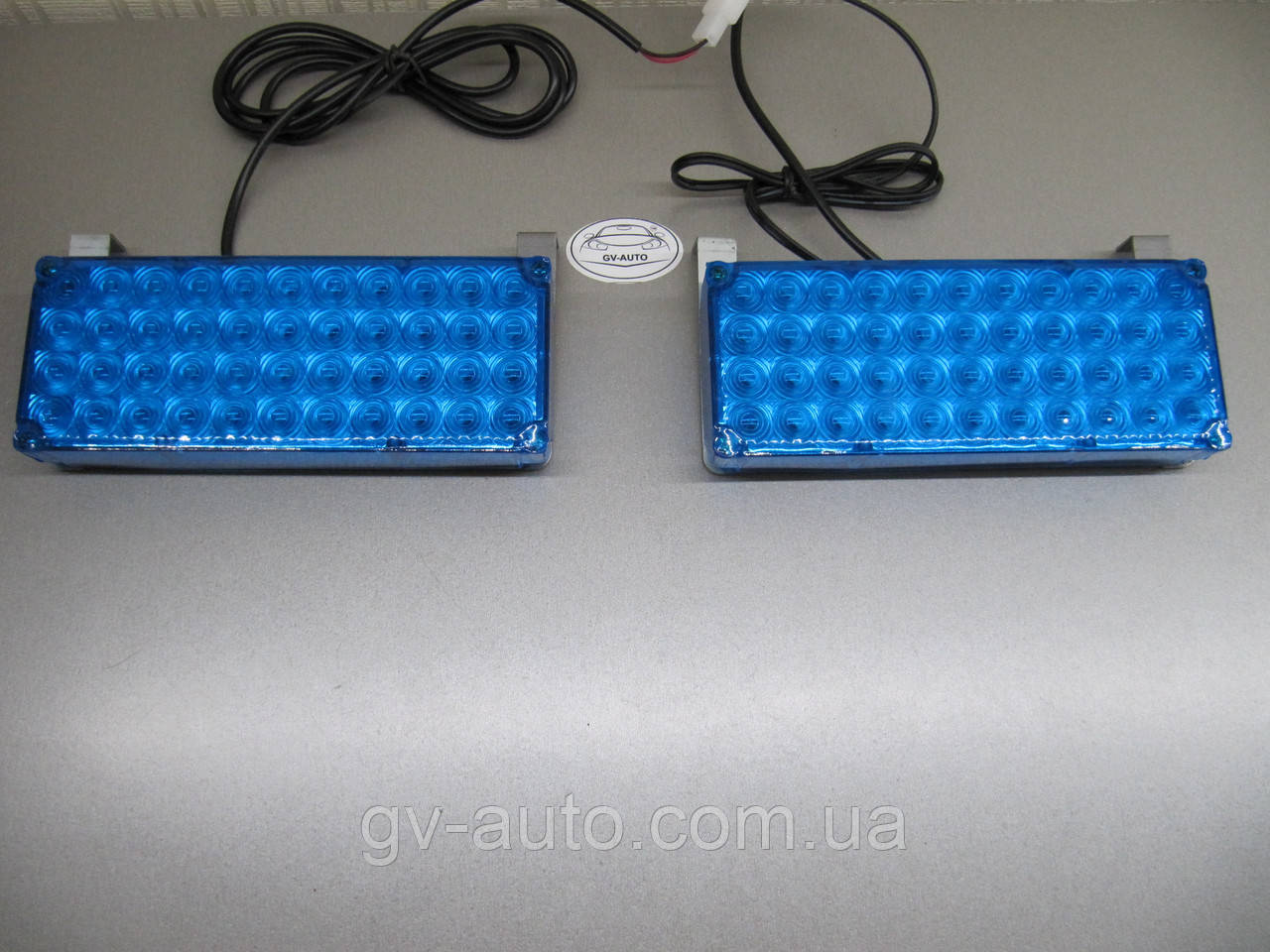 Стробоскопи LED 2-44 сині — 12V. Проблисковий маячок, фото 1