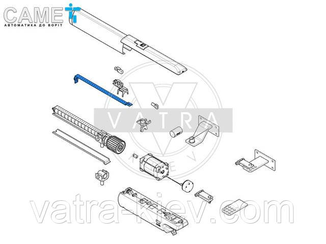 Планка кріплення каретки кінцевих вимикачів 119rid216 на деталюванню приводу Came ATI Запчастини CAME ATI