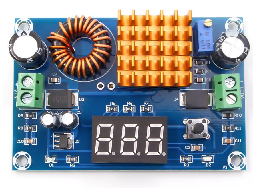 Підвищує DC-DC перетворювач XH-M411 з 4-35 до 5-45 з вольтметром