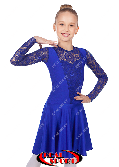 Бейсик рейтингове плаття синє RS 1642 (біфлекс, р-р 64-80, зріст 122-158 см), фото 1