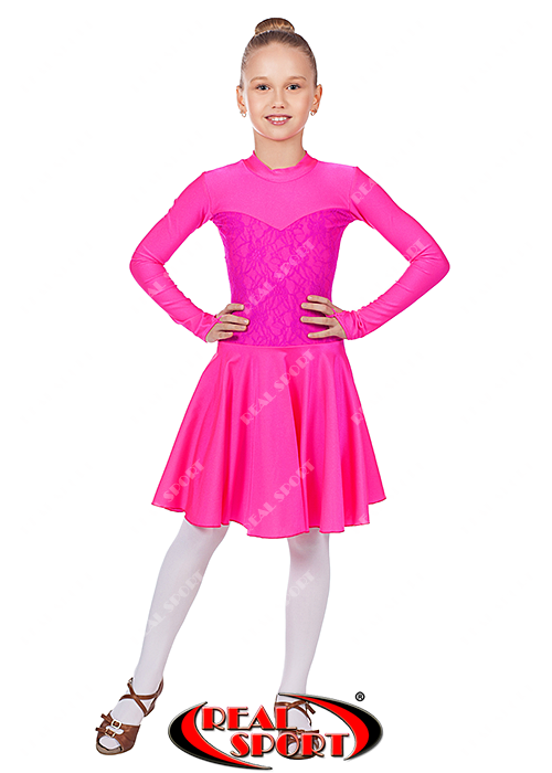 Платье рейтинговое бейсик малиновый RS 1167 (бифлекс, р-р 64-76, рост 122-152 см) - фото 3 - id-p203545918
