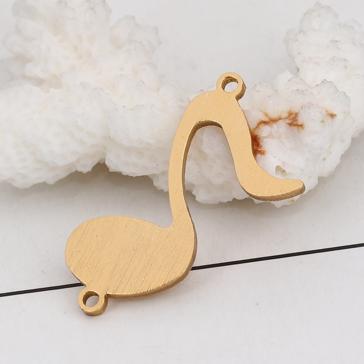 Підвіска " Музична нота ", Золото, Алюмінієвий сплав, 30 мм x 18 мм