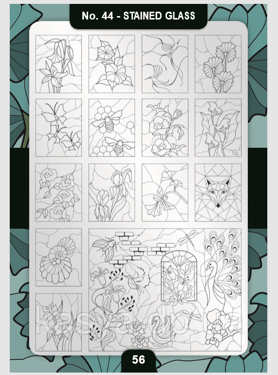 Пластина для стемпинга Moyra №44 Stained Glass/Витражное стекло