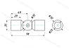 З'єднувач труба-труба шарнір HDL-915 SSS матовий, фото 2