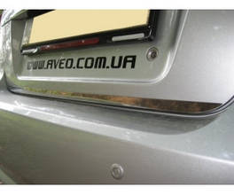 Хром накладка нижньої крайки багажника Chevrolet Lacetti SD (шевроле лачетті), неірж.