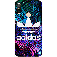 Оригінальний силіконовий бампер чохол для Xiaomi Mi A2 Lite / Redmi 6 Pro з картинкою Adidas