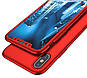 Чохол 360 для IPhone X/IPhone XS red Протиударний Ультратонкий + скло в комплекті, фото 3