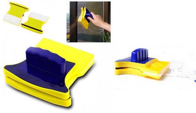 Магнітна щітка для двостороннього миття скла Cleaning Double Side Glass Cleaner