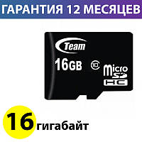 Карта памяти micro SD 16 Гб класс 10, Team (TUSDH16GCL1002), память для телефона микро сд