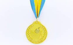 Медаль спортивна зі стрічкою двоколірна d-6,5 см Настільний теніс C-7028 місце (метал, покр. 2тона, 56 g, 1-золото, 2-срібло, 3-бронза) Код C-7028