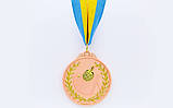 Медаль спортивна зі стрічкою двоколірна d-6,5 см Настільний теніс C-7028 місце (метал, покр. 2тона, 56 g, 1-золото, 2-срібло, 3-бронза) Код C-7028, фото 5