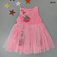 Святкове плаття "Троянди" для дівчинки. 90-100 см