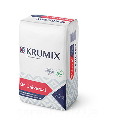 Штукатурка для ручного нанесення гісова Krumix KM Universal  30кг