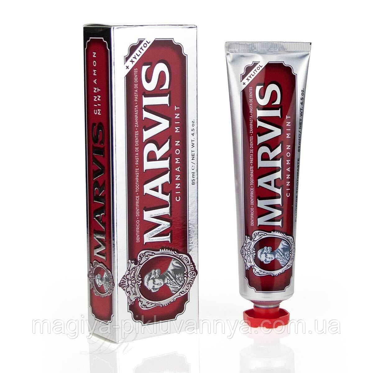 Паста зубна М`ята і Кориця Marvis cinnamon mint, 85 мл, арт 111763