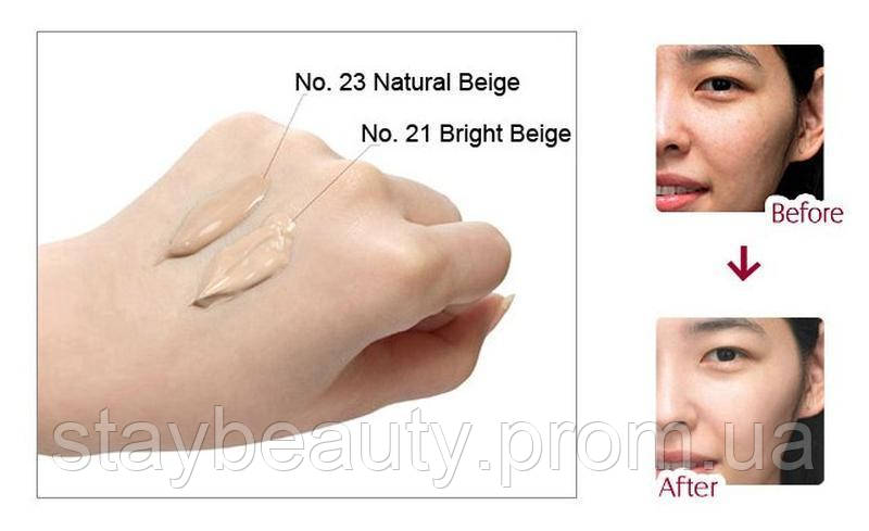 BB крем для лица Missha Perfect Cover BB Cream SPF42/PA++ #21 Light Beige (50 мл) - фото 3 - id-p995517149