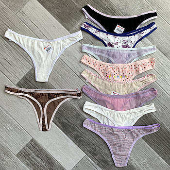 Трусики жіночі стринги бавовна Donella 24MixFirsat, Туреччина, розмір S, асорті, 03701