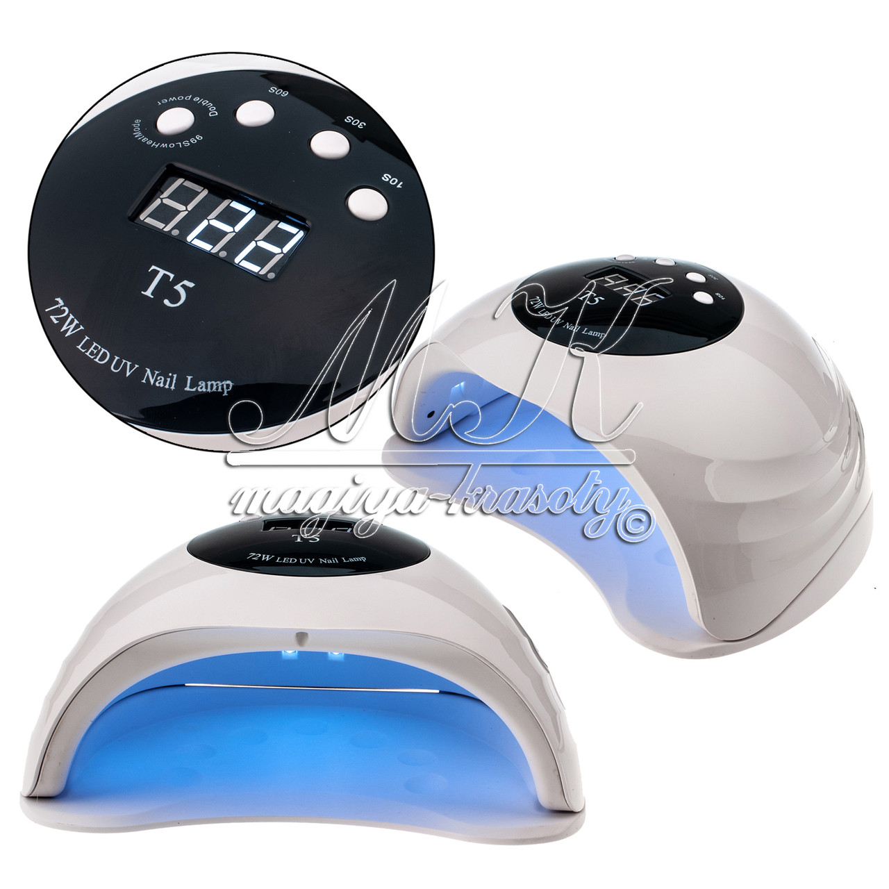 Лампа для манікюру T5 72W LED/UV Nail Lamp, біла