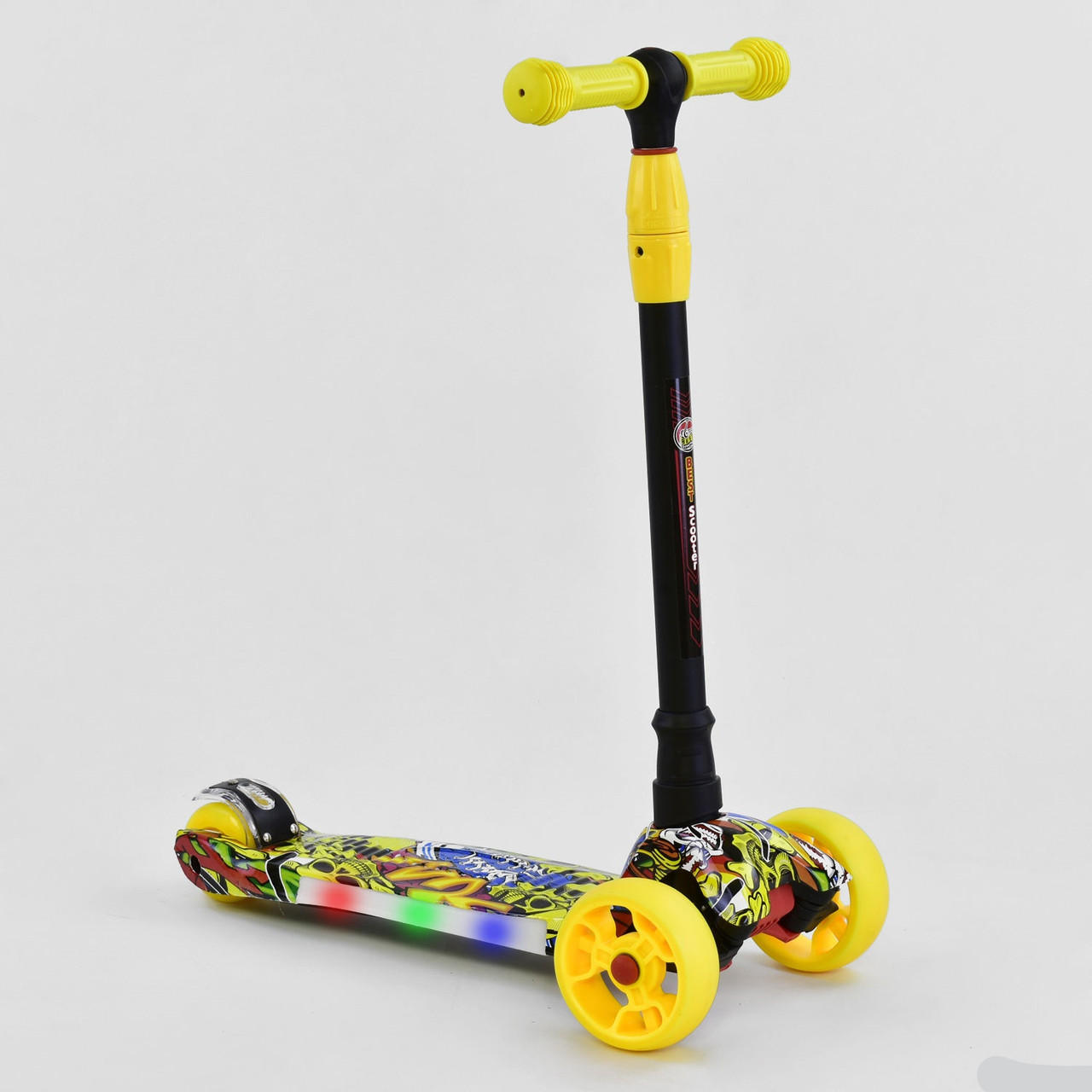 Самокат триколісний UL - 22005 S Best Scooter, MAXI, 4 колеса PU зі світлом, СВІТЛО ПЛАТФОРМИ, в коробці