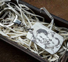 Брелки з фотографією, гравіювання фото