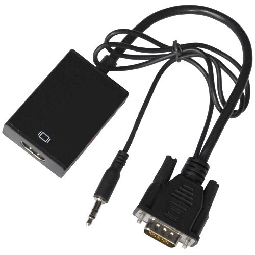 Конвертор VGA HDMI+ аудіо (шт. VGA - гн.HDMI+ шт. 3,5 стерео)